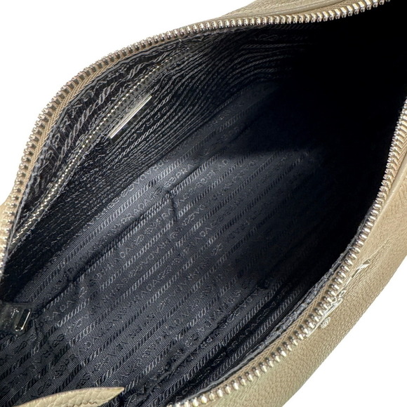 PRADA Gray Leather Shoulder Bag - Picture 11 of 12